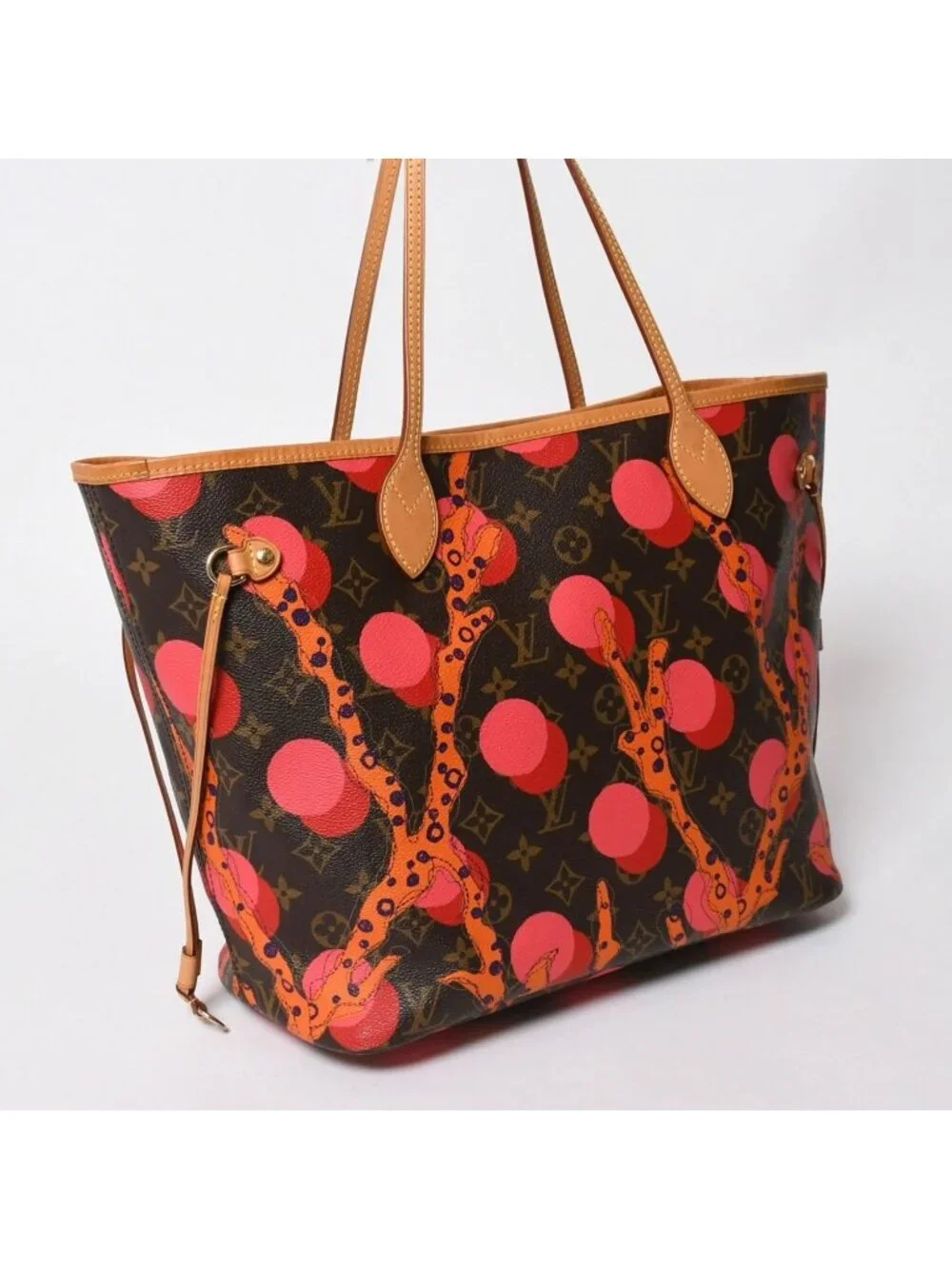 Louis Vuitton Monogram Ramage Neverfull MM Tote Canvas Brown Pink Gold